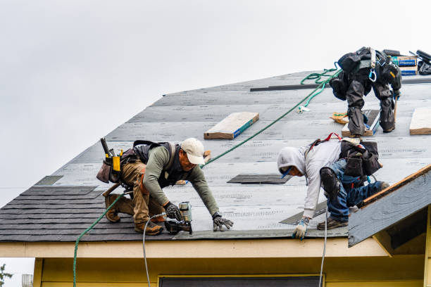 Professional Gutter Installation technician working in Milanville, PA